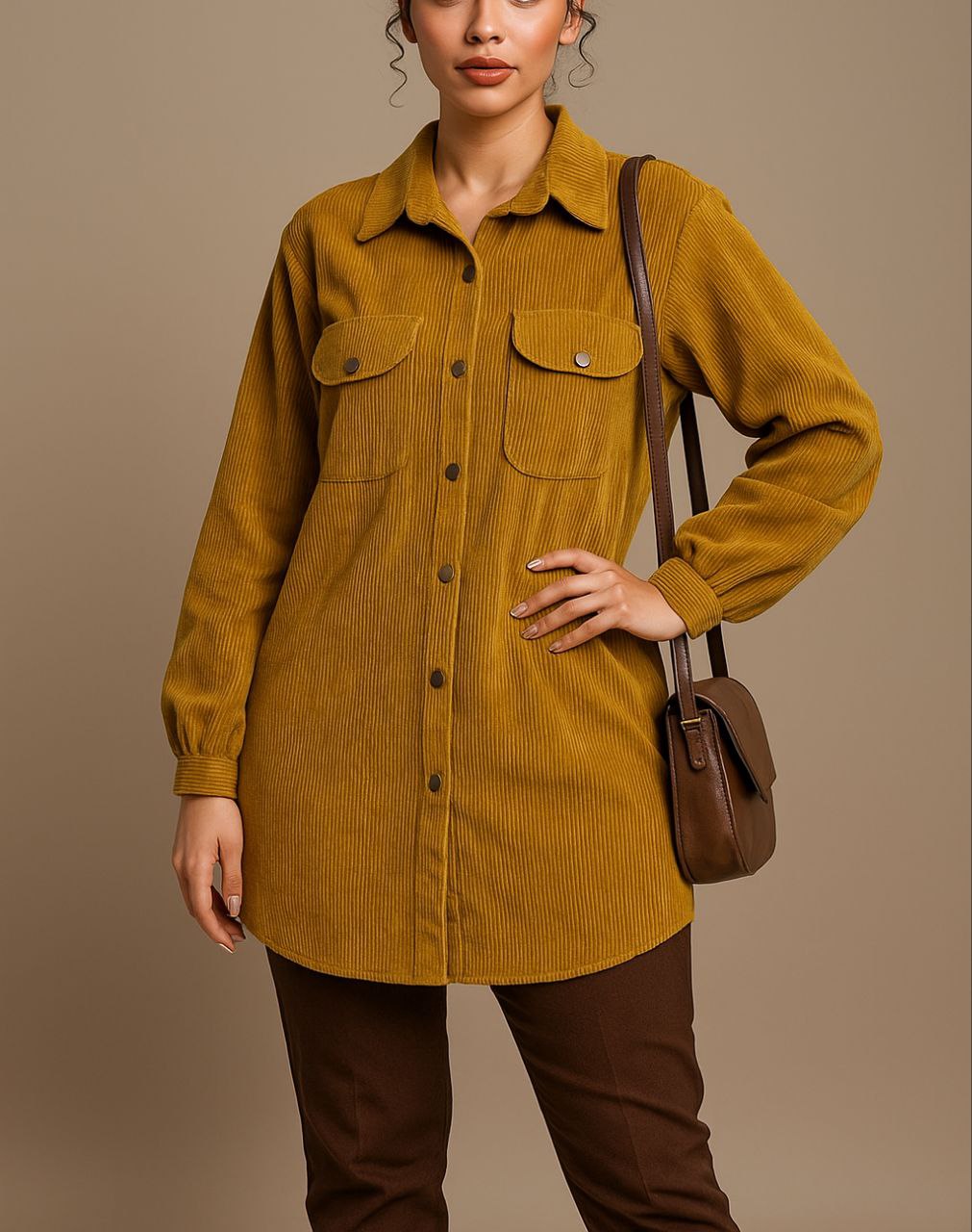 تونیک مخمل کبریتی