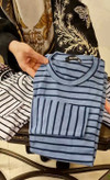 بلوز استین بلند راه راه کشی از سایز ۳۶ تا ۴۴