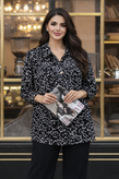 شومیز پلنگی زنانه کرپ دبل